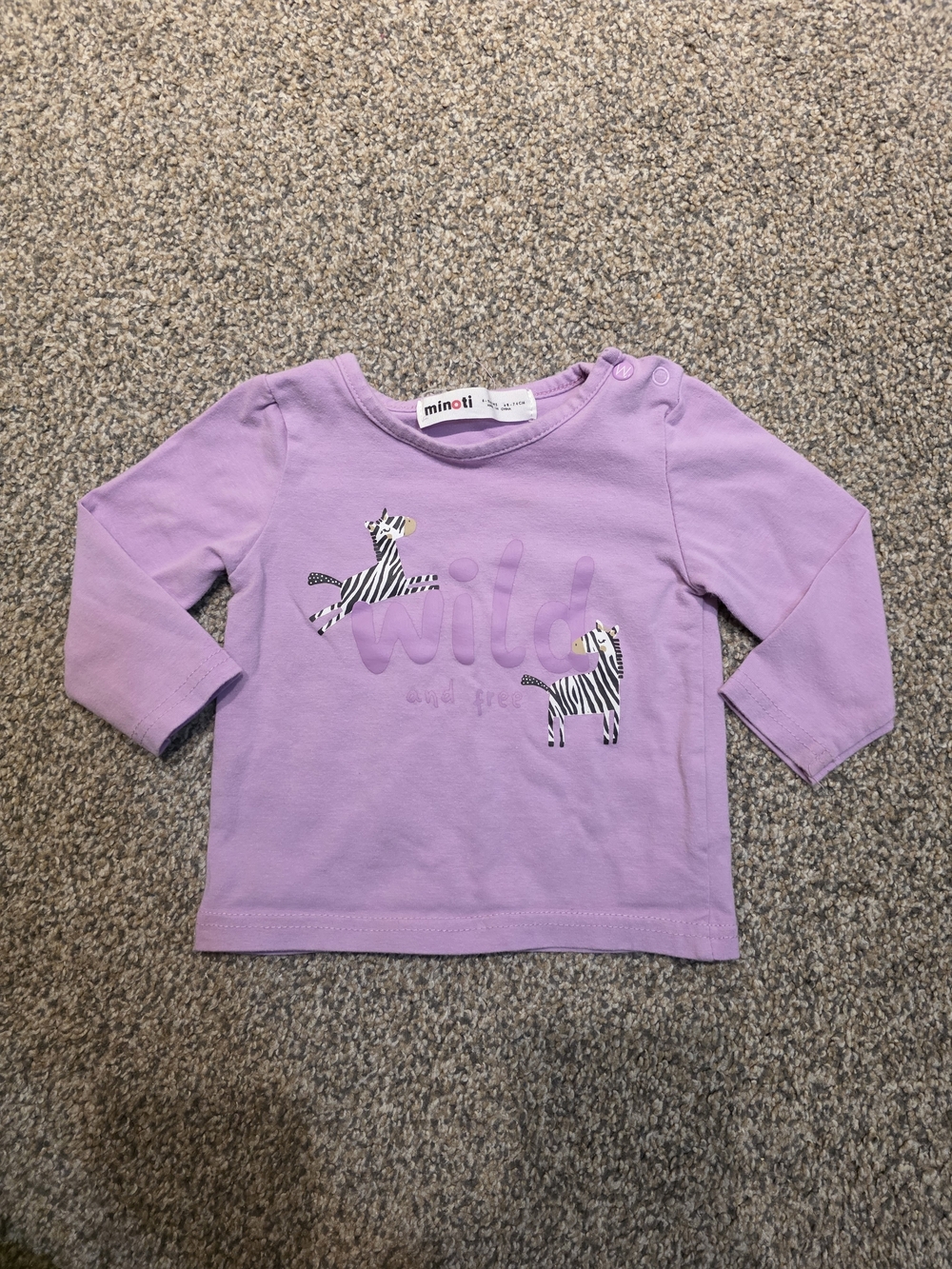 3/$10 'Wild' Zebra Print Long-Sleeve Top for Baby Girl